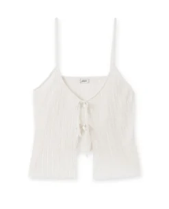 Pimkie T-Shirt Et Top^Débardeur Court En Tissu Plissé Avec Nœuds -