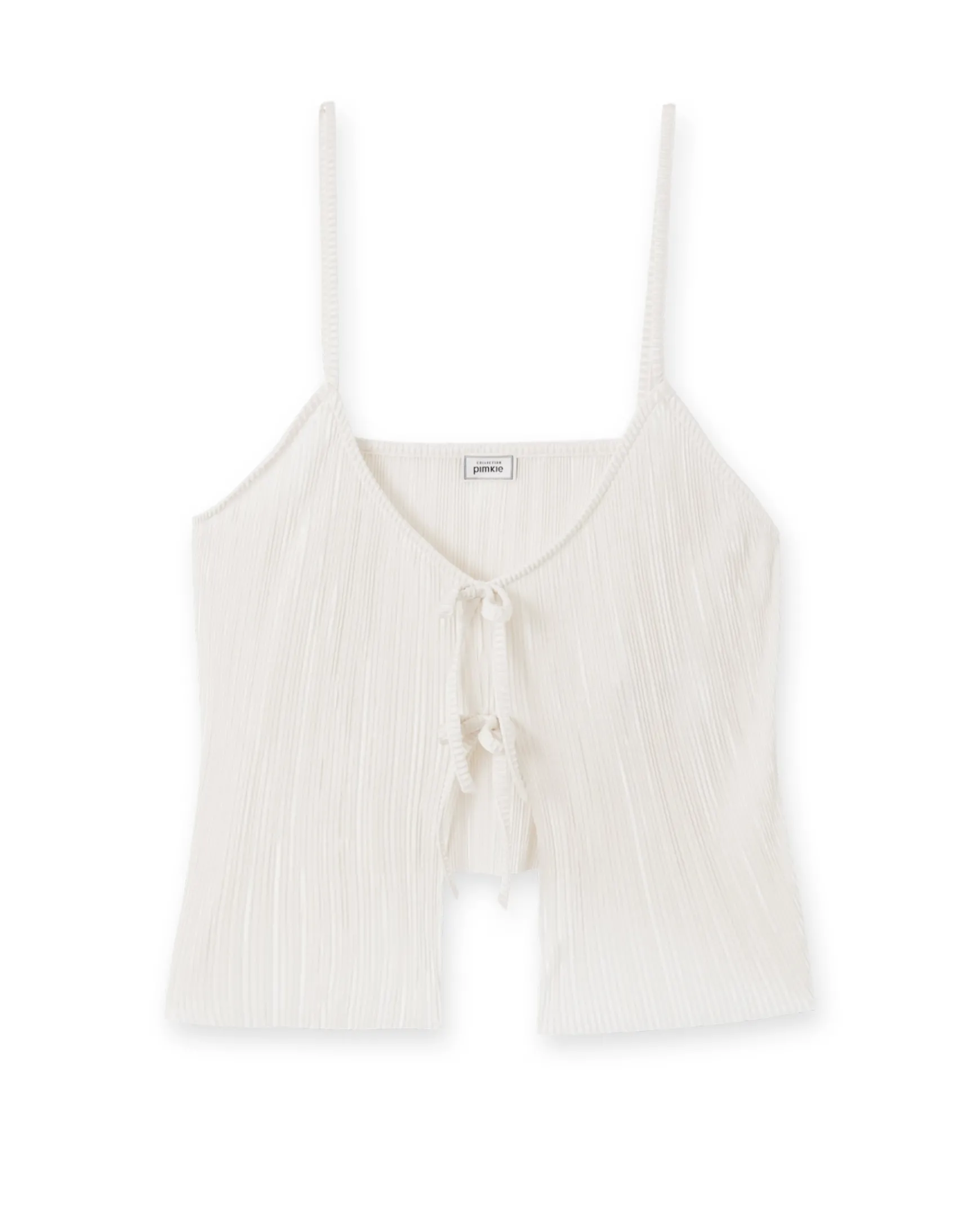 Pimkie T-Shirt Et Top^Débardeur Court En Tissu Plissé Avec Nœuds -