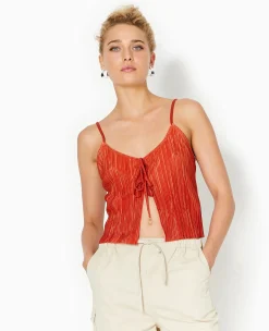 Pimkie T-Shirt Et Top^Débardeur Court En Tissu Plissé Avec Nœuds -