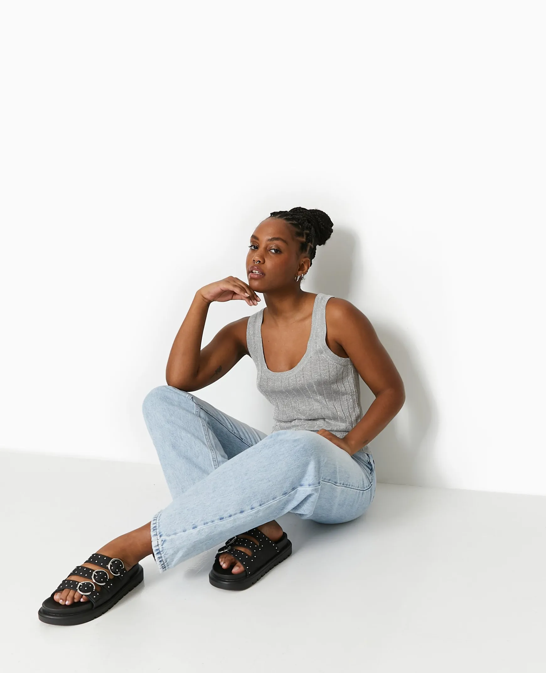 Pimkie Pull Et Gilet|T-Shirt Et Top^Débardeur En Maille Côtelée Avec Lurex -