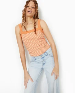 Pimkie Toute La Collection|Pull Et Gilet^Débardeur En Maille Côtelée Rayée -