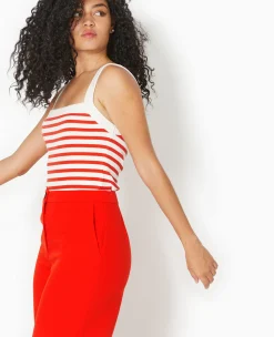 Pimkie Toute La Collection|Pull Et Gilet^Débardeur En Maille Côtelée Rayée -