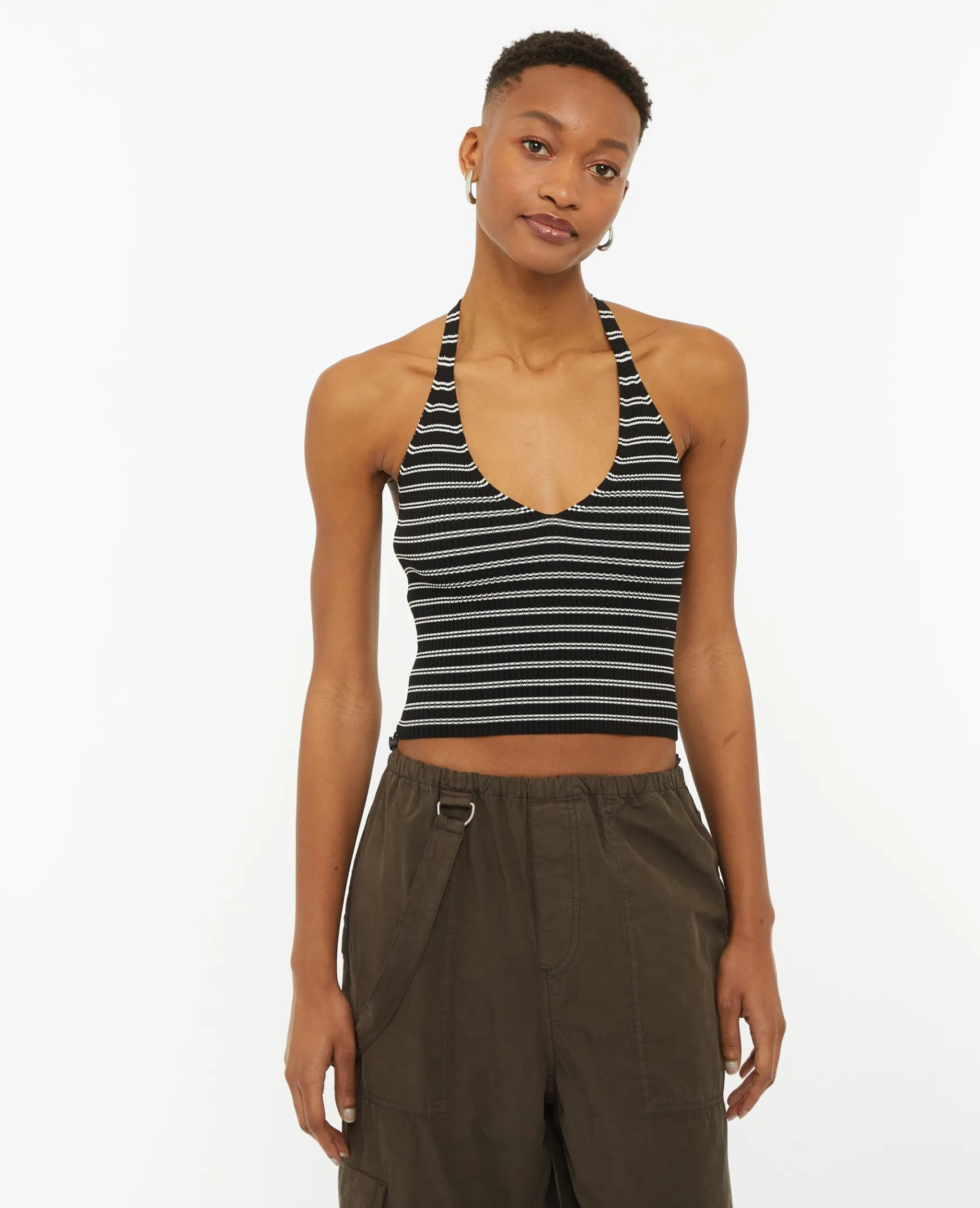 Pimkie Toute La Collection|Pull Et Gilet^Dos-nu En Maille Tricot Rayée -
