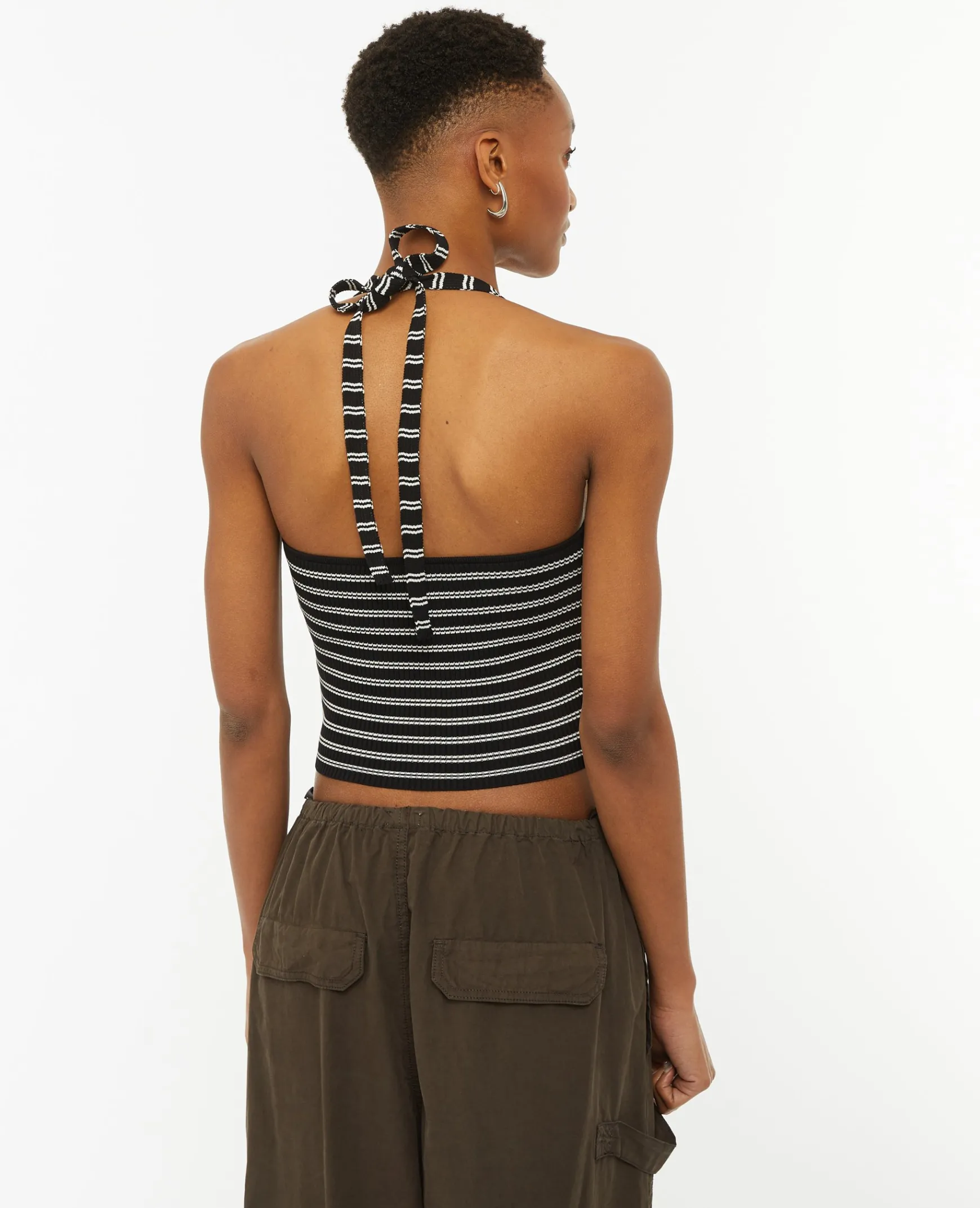 Pimkie Toute La Collection|Pull Et Gilet^Dos-nu En Maille Tricot Rayée -