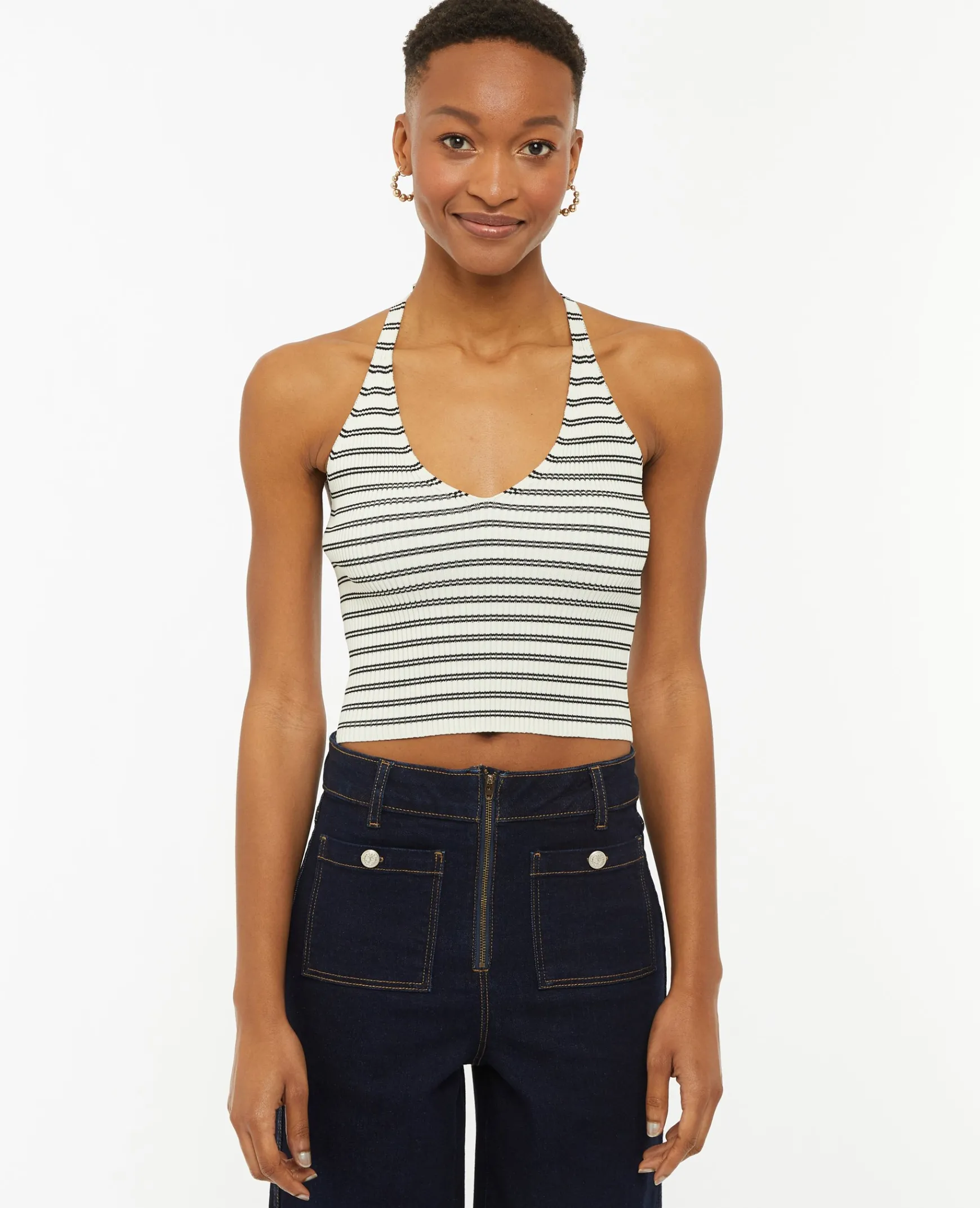 Pimkie Pull Et Gilet|T-Shirt Et Top^Dos-nu En Maille Tricot Rayée -