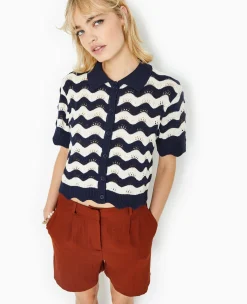 Pimkie Toute La Collection|Pull Et Gilet^Gilet Avec Col En Maille Ajourée -