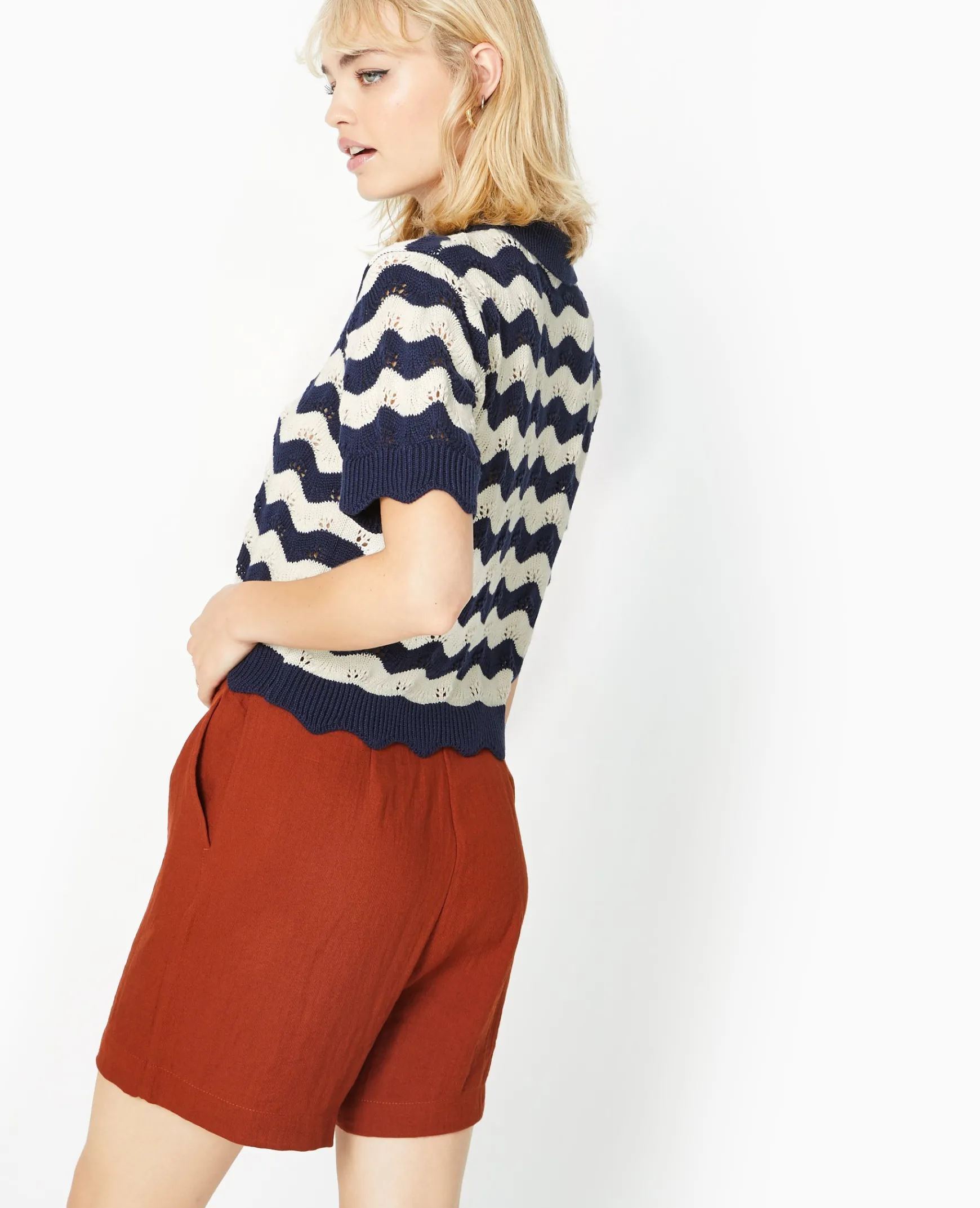 Pimkie Toute La Collection|Pull Et Gilet^Gilet Avec Col En Maille Ajourée -