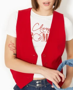 Pimkie Veste Et Blazer|Pull Et Gilet^Gilet Barman City -