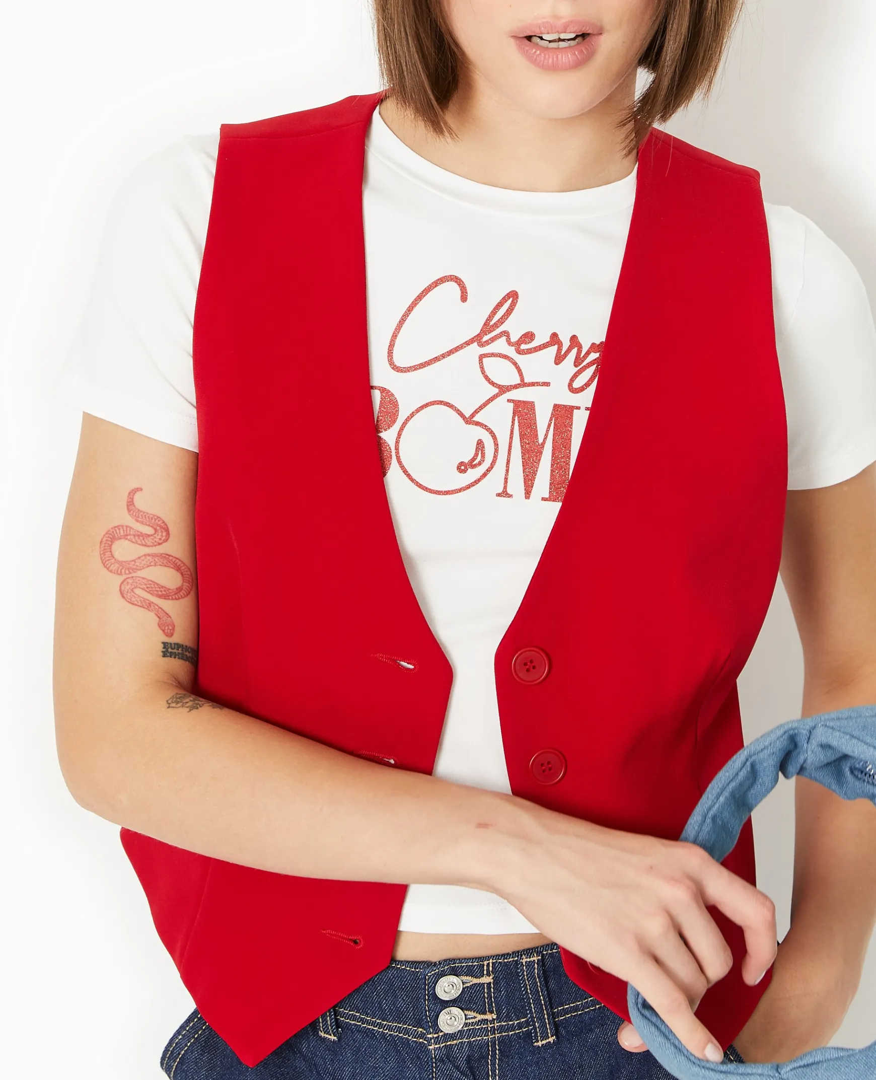Pimkie Veste Et Blazer|Pull Et Gilet^Gilet Barman City -