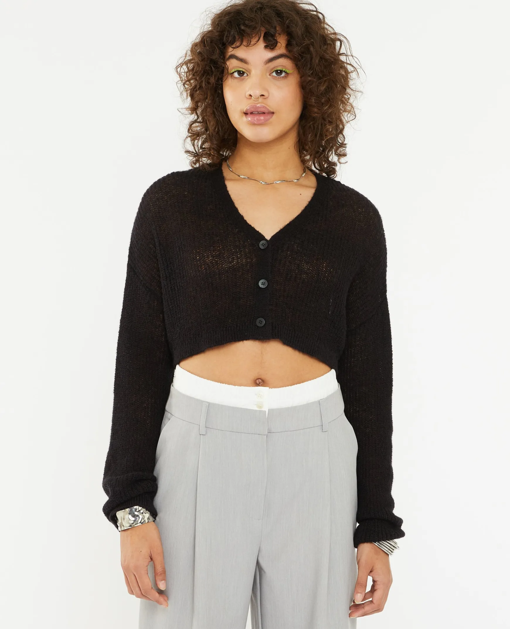 Pimkie Pull Et Gilet^Gilet Court En Maille Transparente -