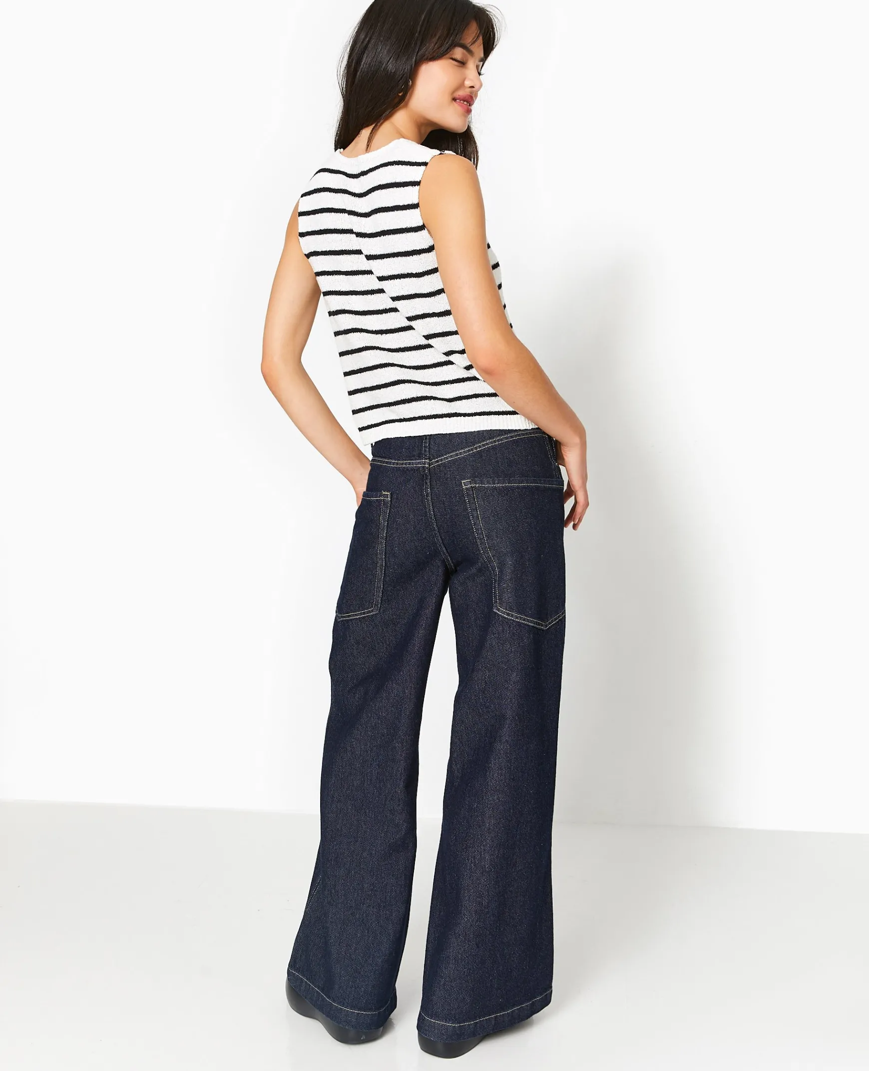 Pimkie Pull Et Gilet|T-Shirt Et Top^Gilet Sans Manches Rayé -