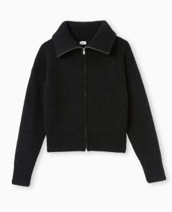 Pimkie Pimkie Positive|Pull Et Gilet^Gilet Zippé Avec Grand Col Maille Côtelée -