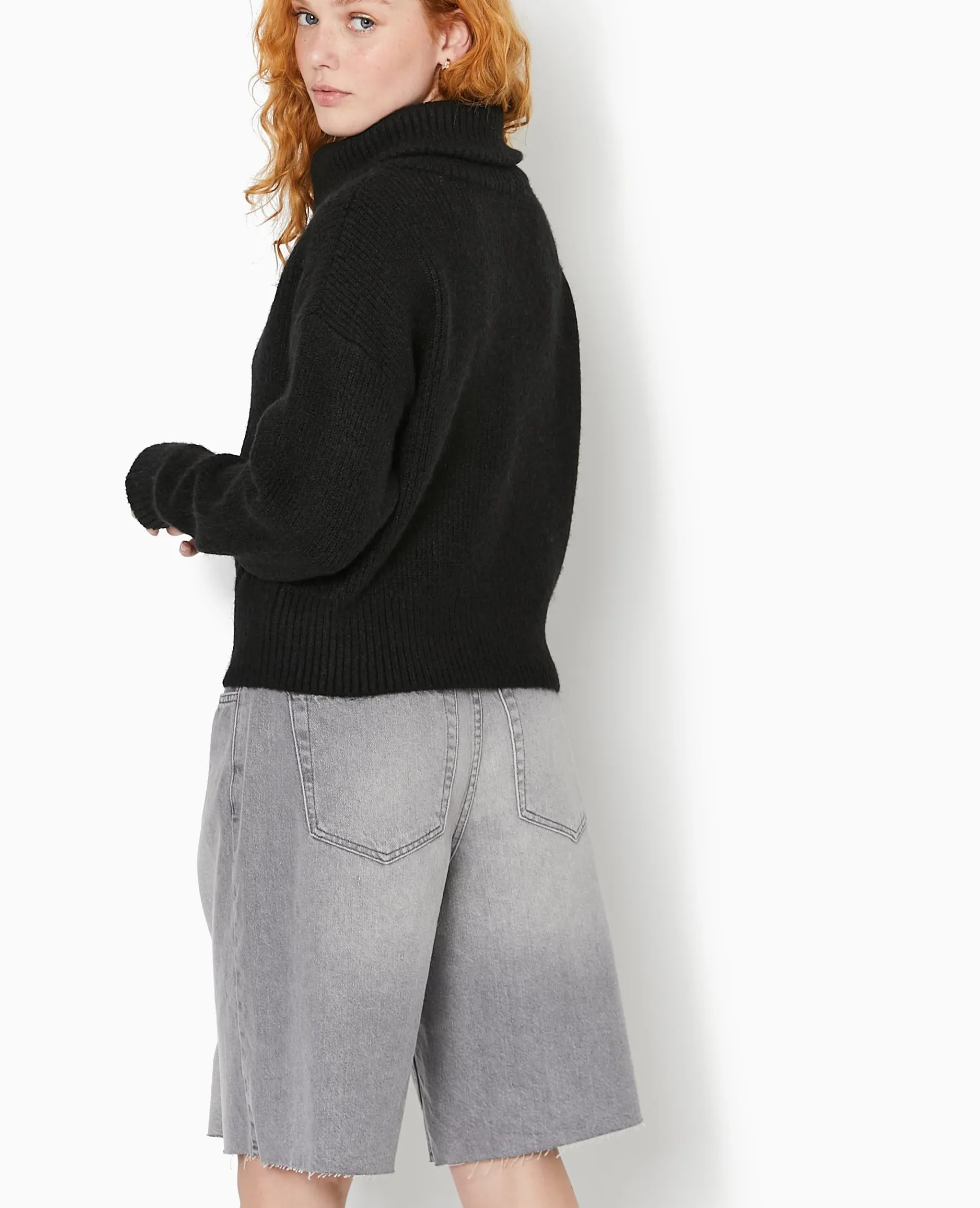 Pimkie Pimkie Positive|Pull Et Gilet^Gilet Zippé Avec Grand Col Maille Côtelée -
