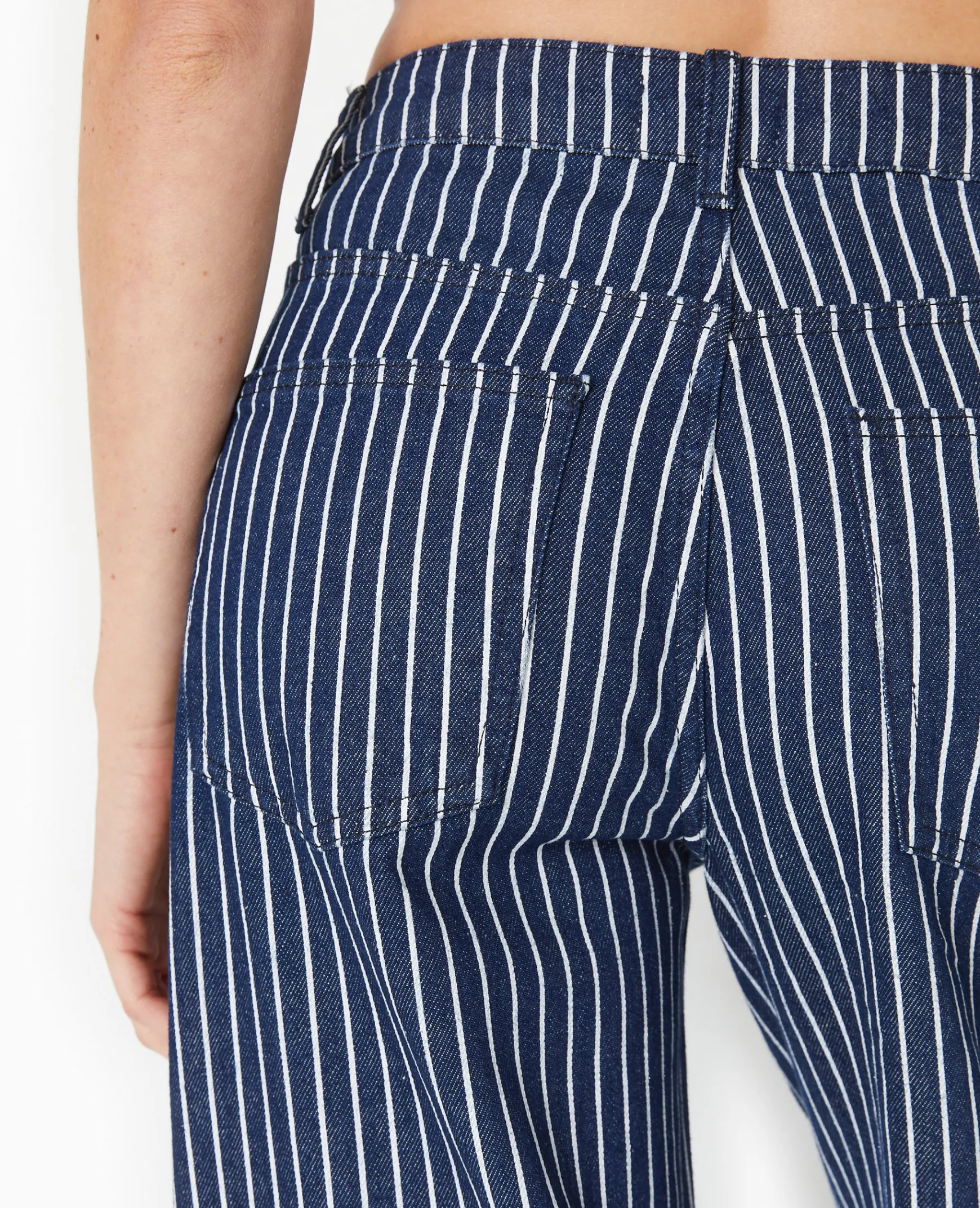 Pimkie Toute La Collection|Jean^Jean Baggy Taille Haute Avec Rayures Et Revers -