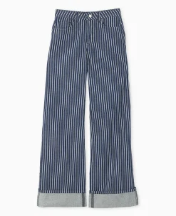 Pimkie Toute La Collection|Jean^Jean Baggy Taille Haute Avec Rayures Et Revers -