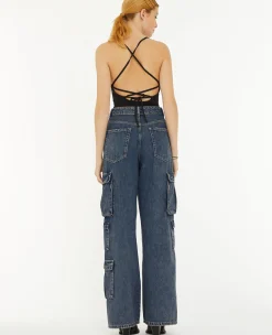 Pimkie Pimkie Positive|Jean^Jean Cargo Large Effet Dirty -