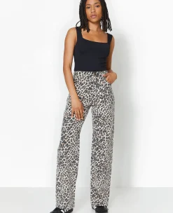 Pimkie Toute La Collection|Jean^Jean Droit Taille Haute Motif Léopard -
