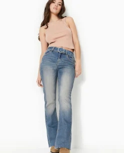 Pimkie Pimkie Positive|Jean^Jean Flare Taille Basse Avec Ceinture -