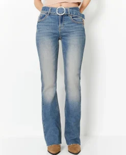 Pimkie Pimkie Positive|Jean^Jean Flare Taille Basse Avec Ceinture -