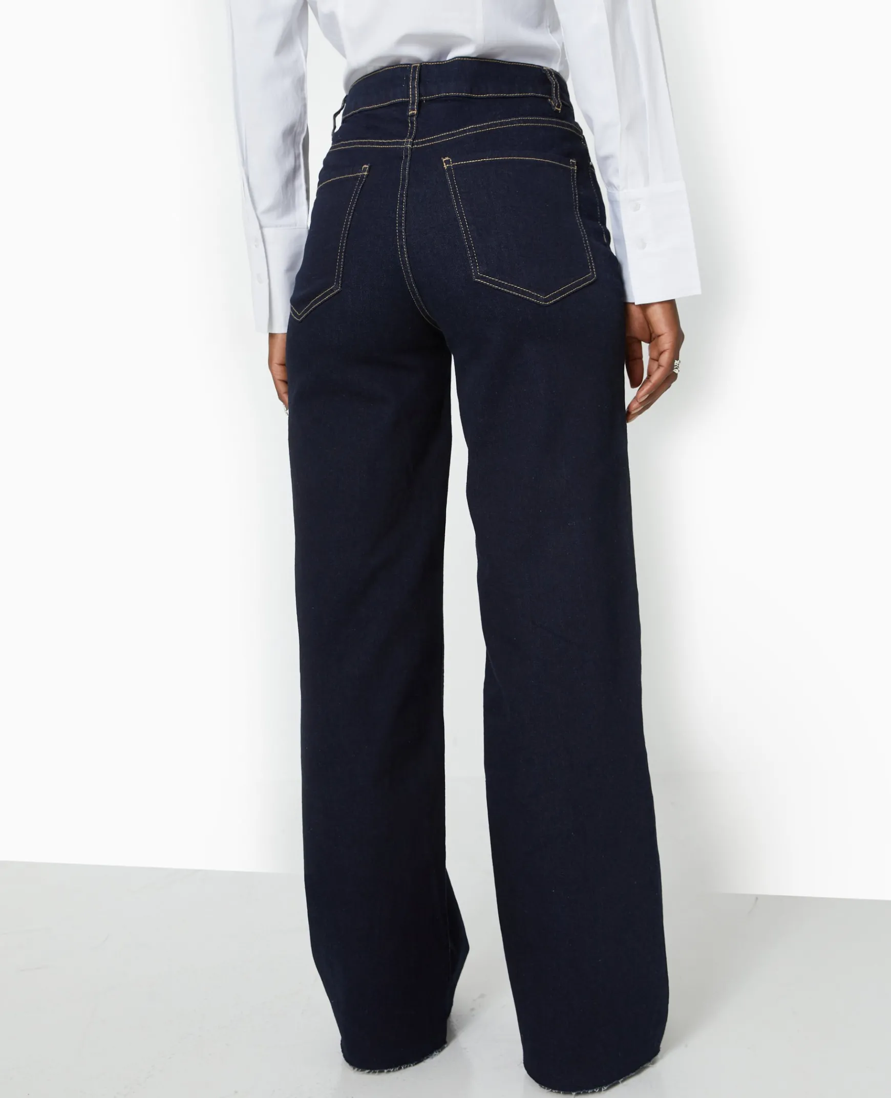 Pimkie Toute La Collection|Jean^Jean Flare Taille Haute Avec Bas Coupés -