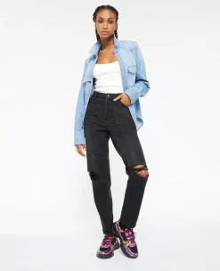 Pimkie Pimkie Positive|Jean^Jean Mom Taille Haute Trashé -
