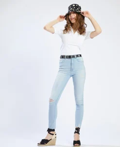 Pimkie Jean^Jean Skinny Taille Haute Trashé -