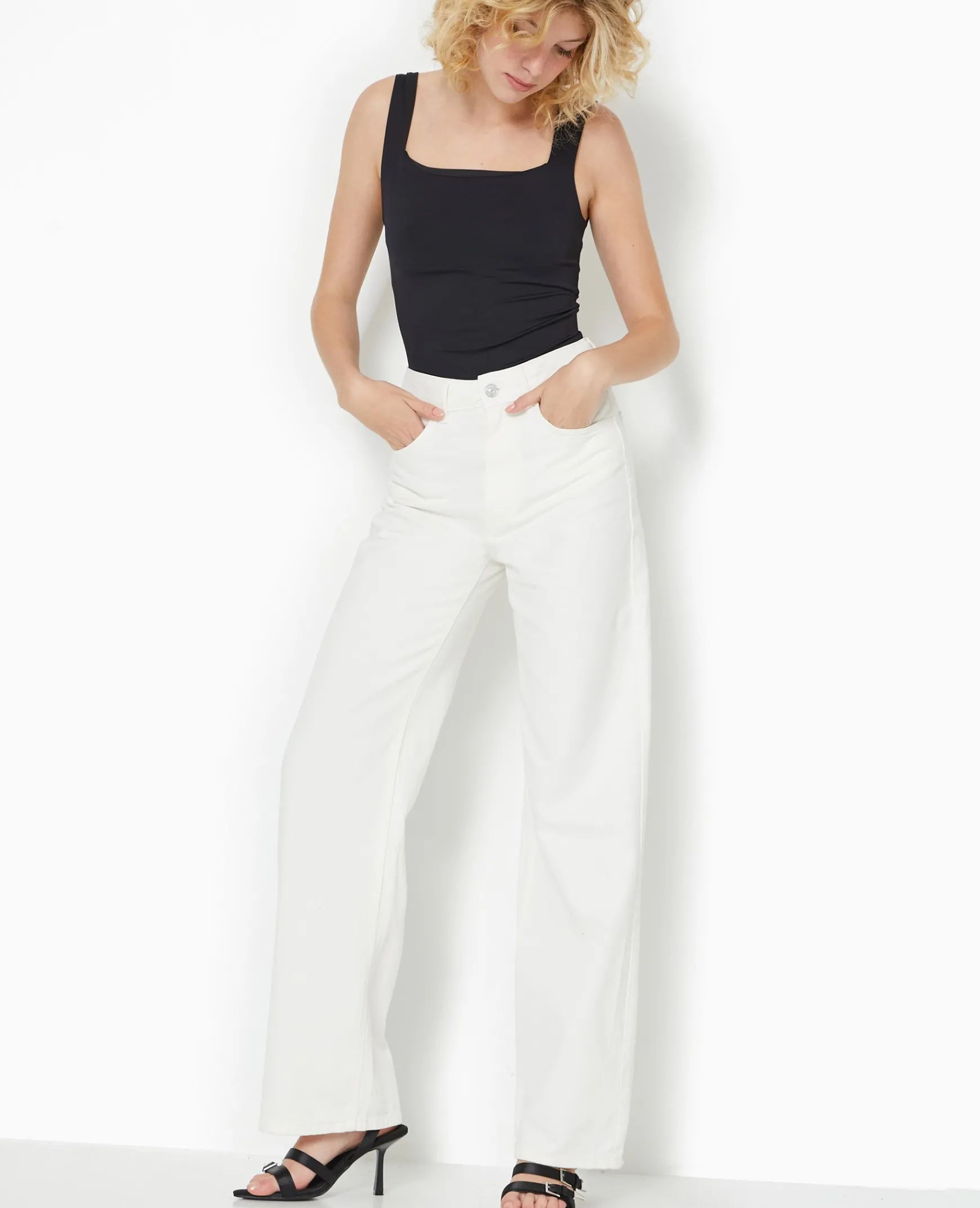 Pimkie Jean^Jean Wide Extra Long Taille Haute -