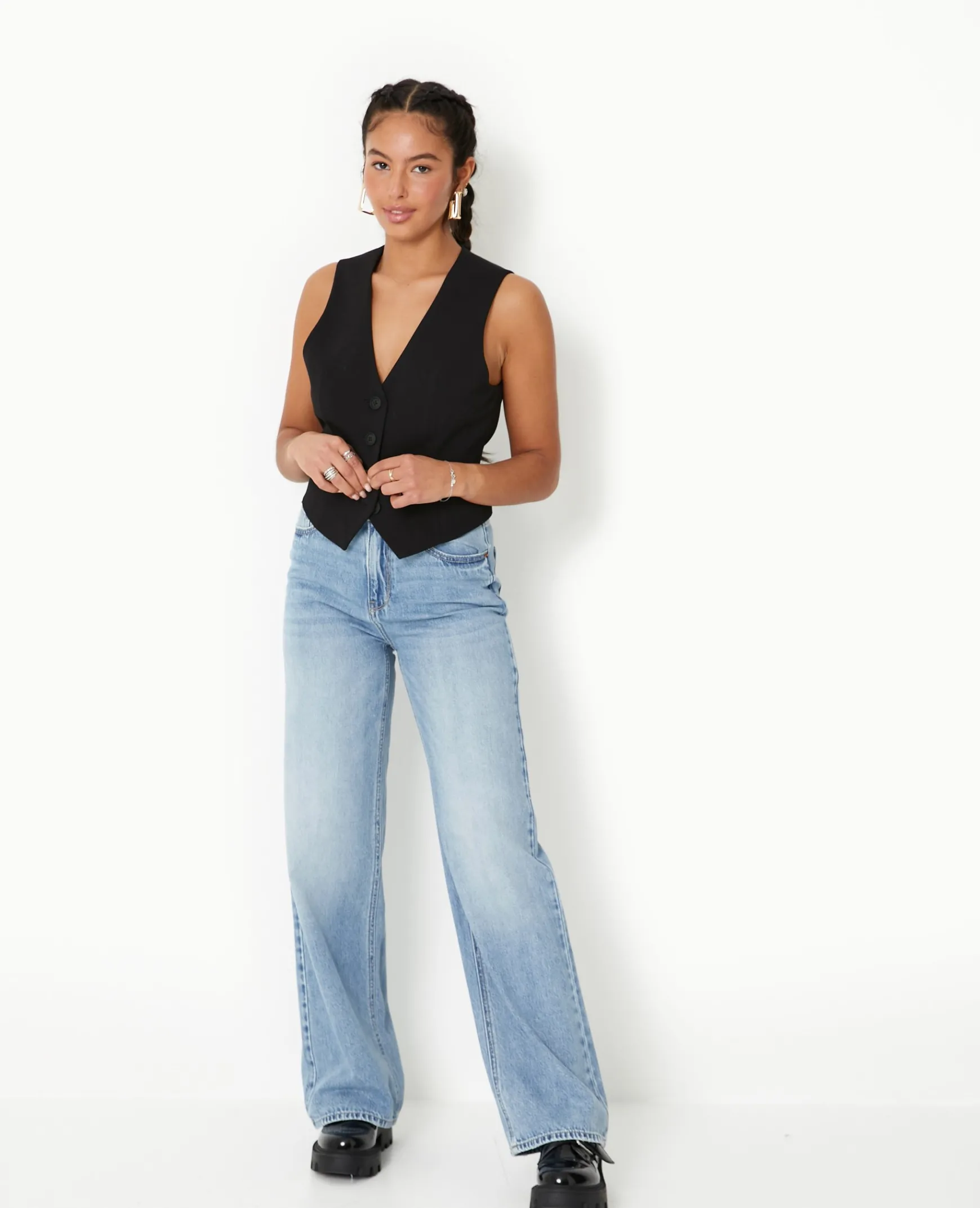 Pimkie Pimkie Positive|Jean^Jean Wide Taille Haute - Bleu