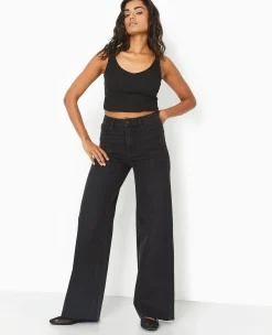Pimkie Toute La Collection|Pimkie Positive^Jean Wide Taille Haute Avec Bas Coupés -