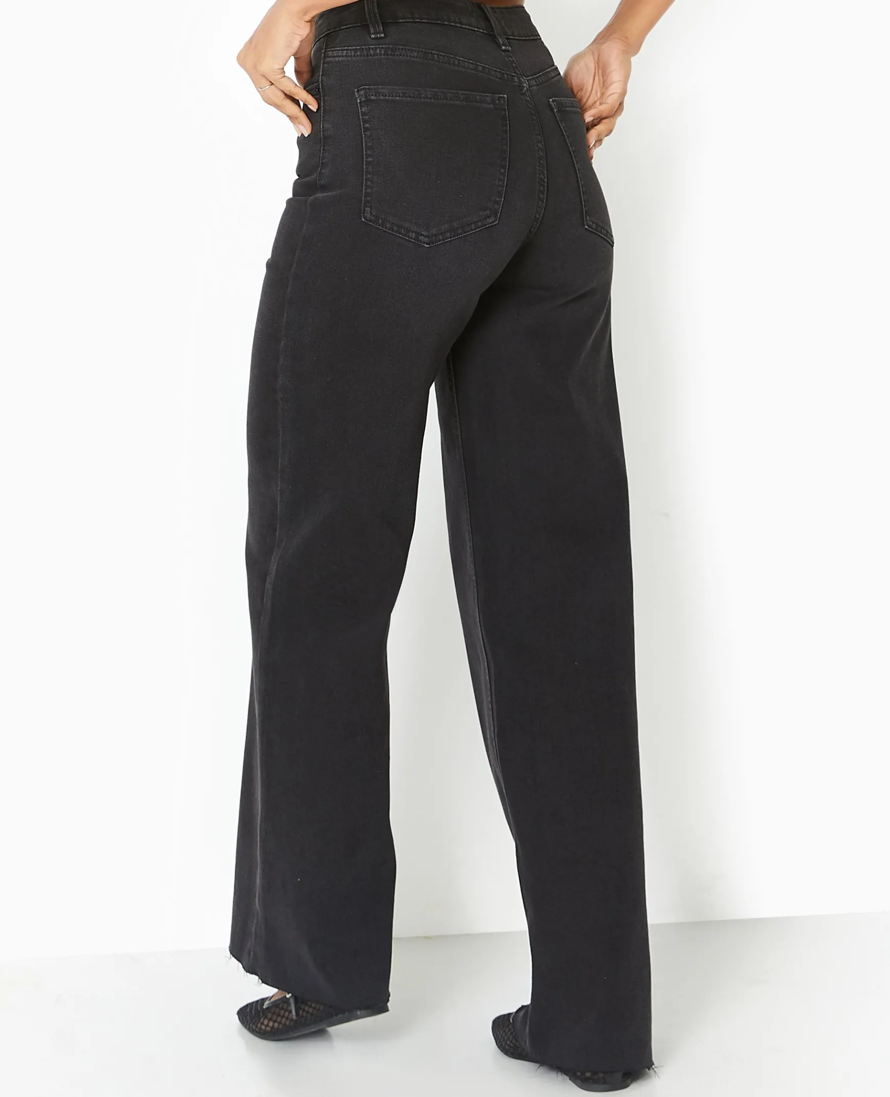 Pimkie Toute La Collection|Pimkie Positive^Jean Wide Taille Haute Avec Bas Coupés -