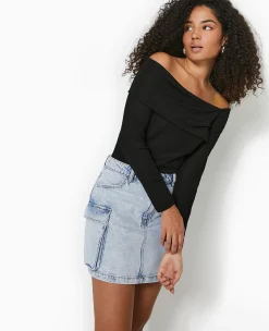Pimkie Pimkie Positive|Jupe^Jupe Courte En Jean Avec Poches Plaquées -