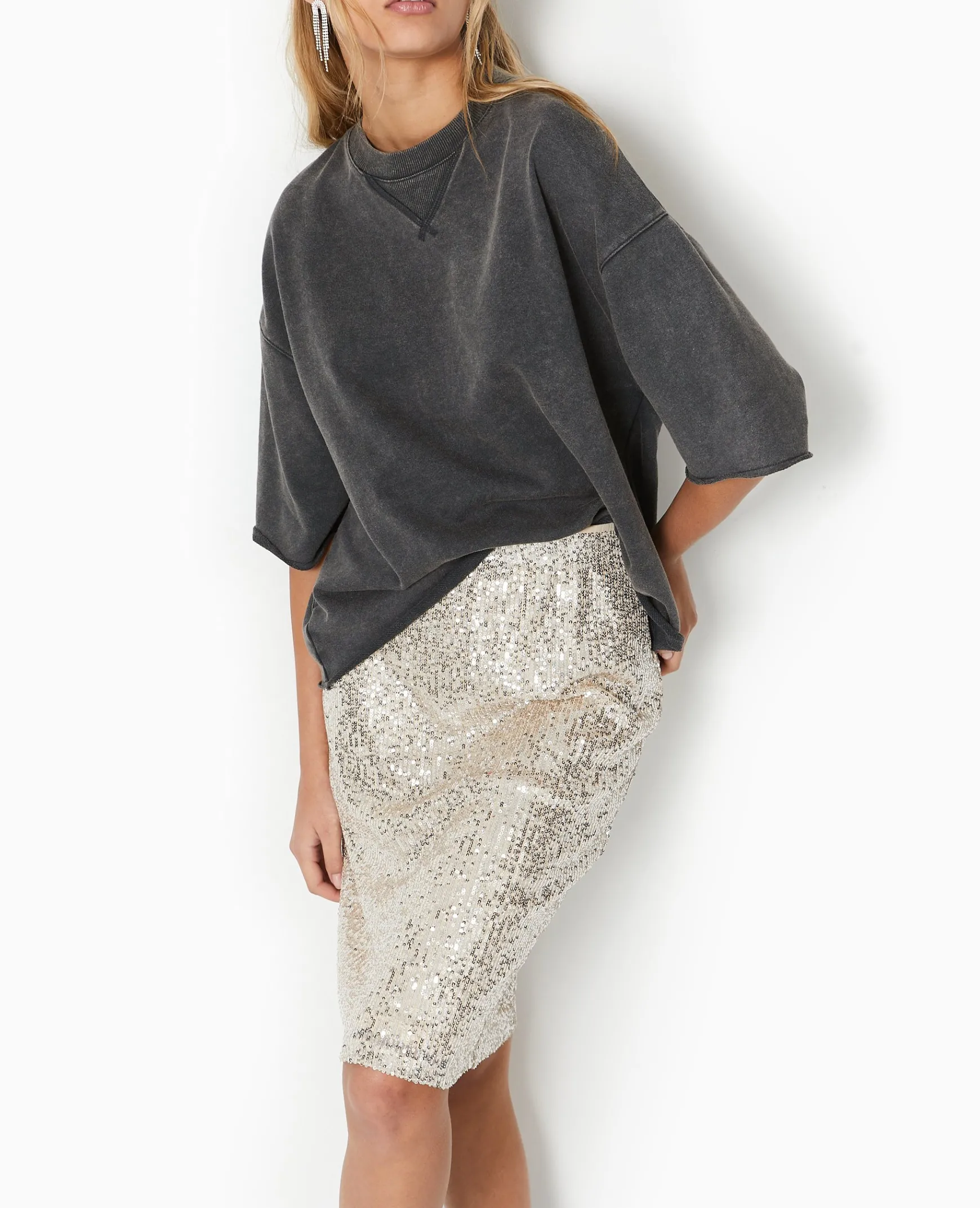 Pimkie Toute La Collection|Ensembles^Jupe Droite Avec Sequins Longueur Genoux -