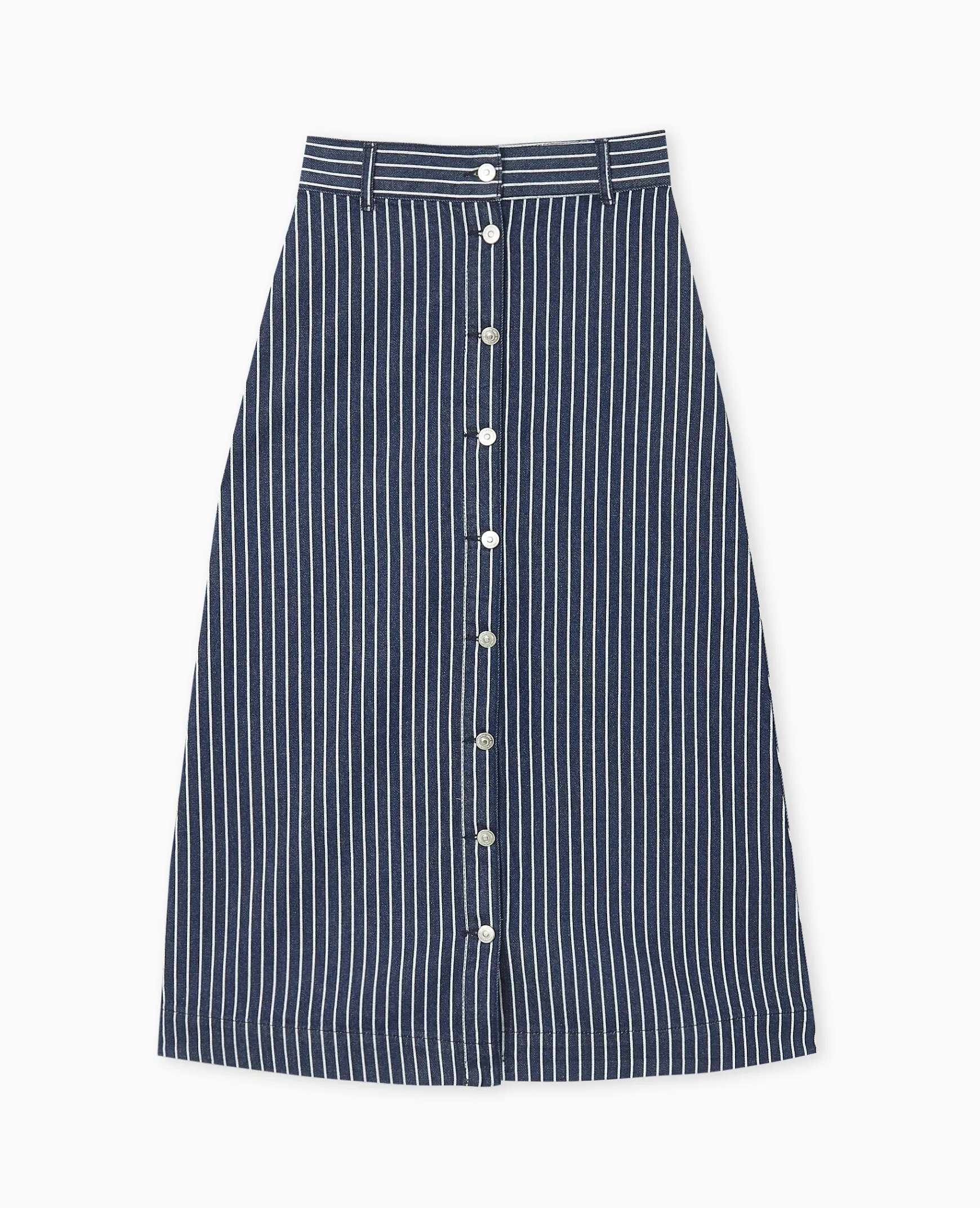 Pimkie Toute La Collection|Jupe^Jupe En Jean Longue Et Boutonnée Avec Rayures -