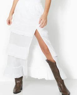 Pimkie Jupe^Jupe Longue Avec Volants Et Broderie Anglaise -