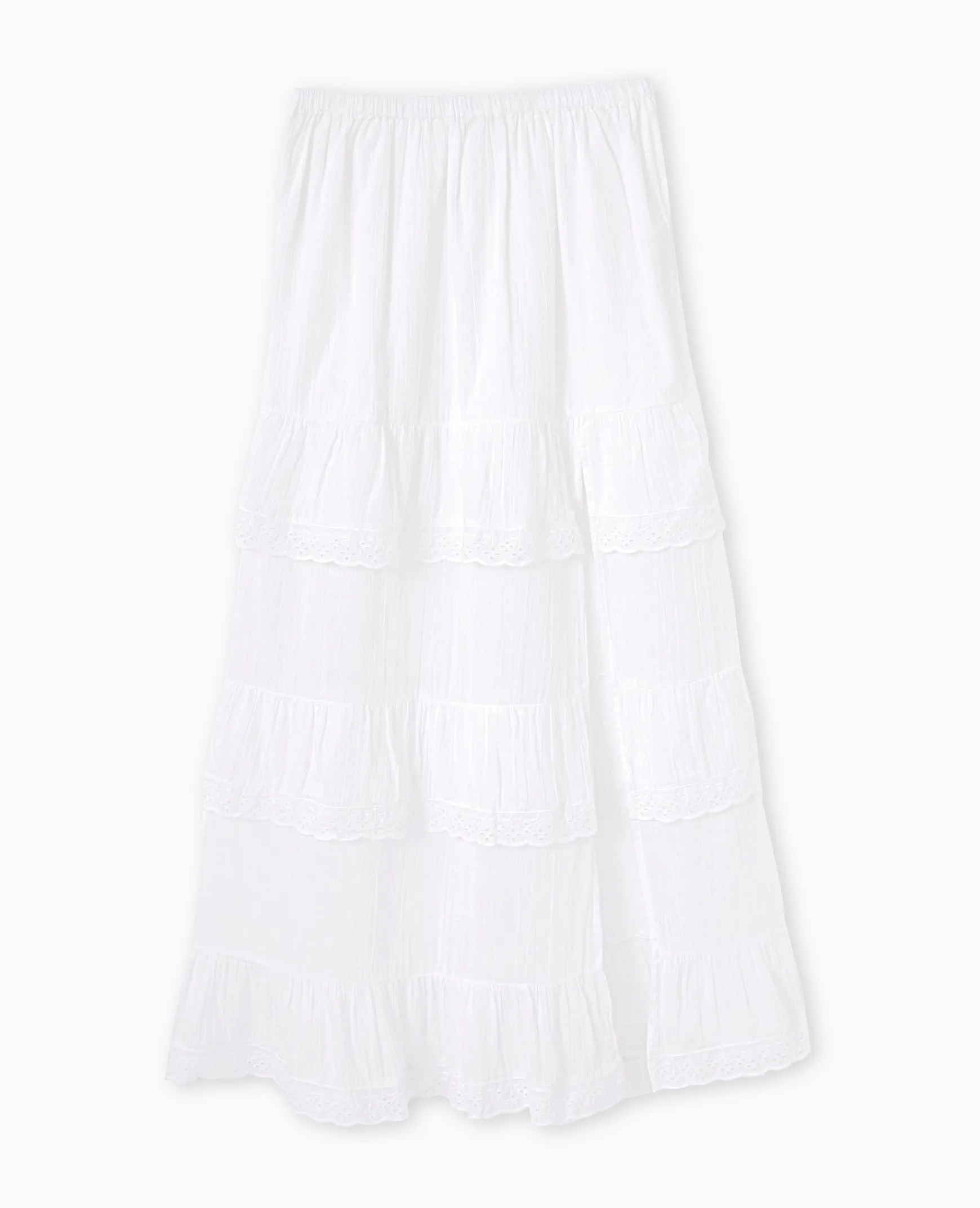 Pimkie Jupe^Jupe Longue Avec Volants Et Broderie Anglaise -