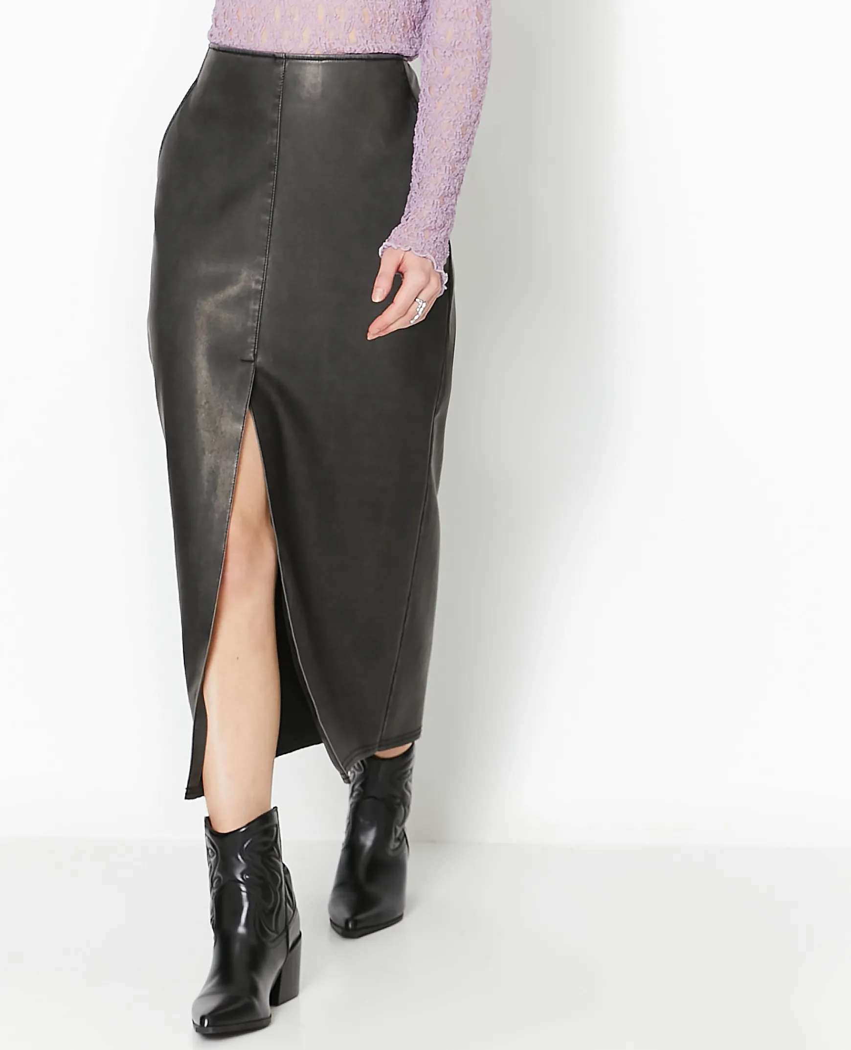 Pimkie Jupe^Jupe Longue En Faux Cuir Used -
