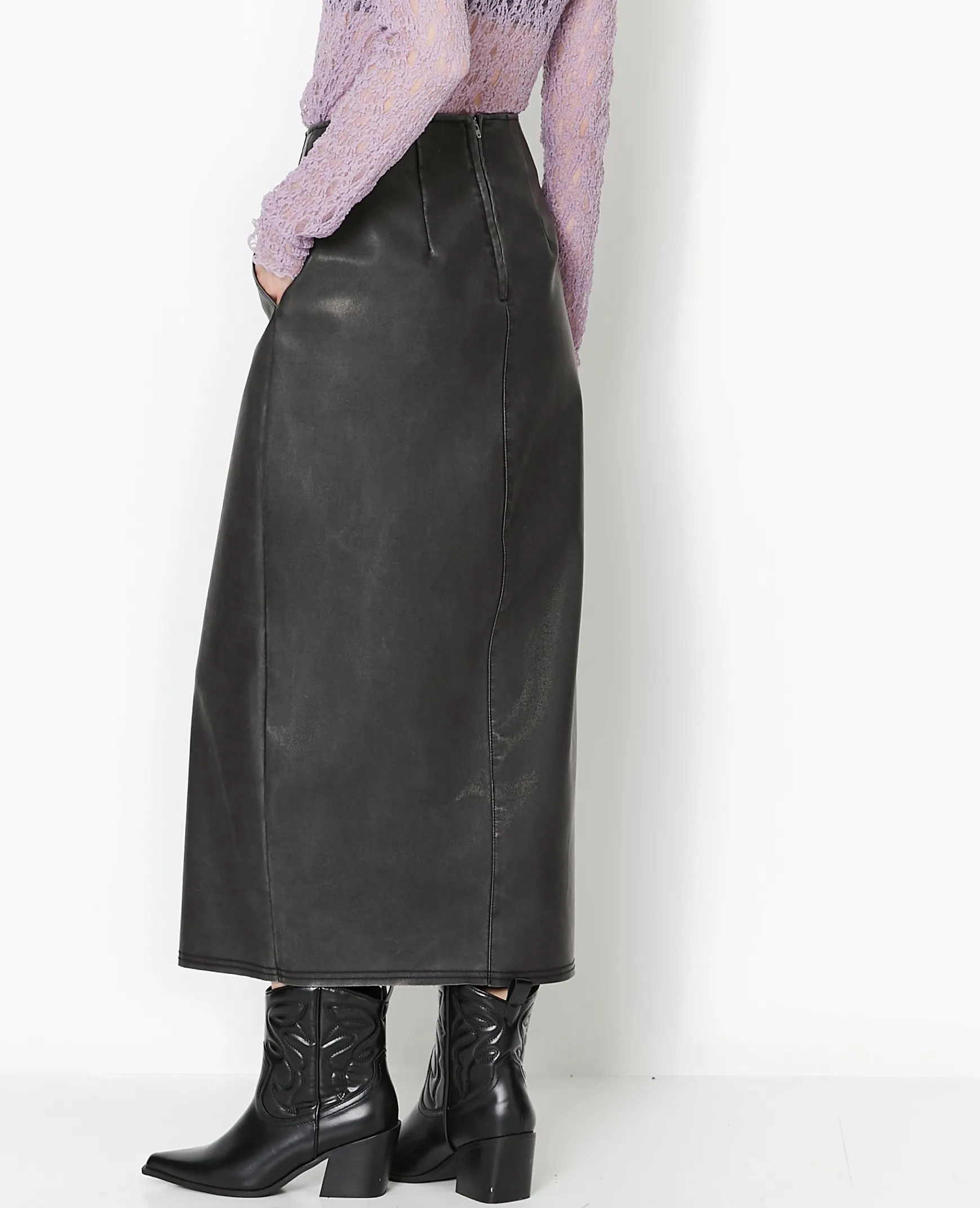 Pimkie Jupe^Jupe Longue En Faux Cuir Used -