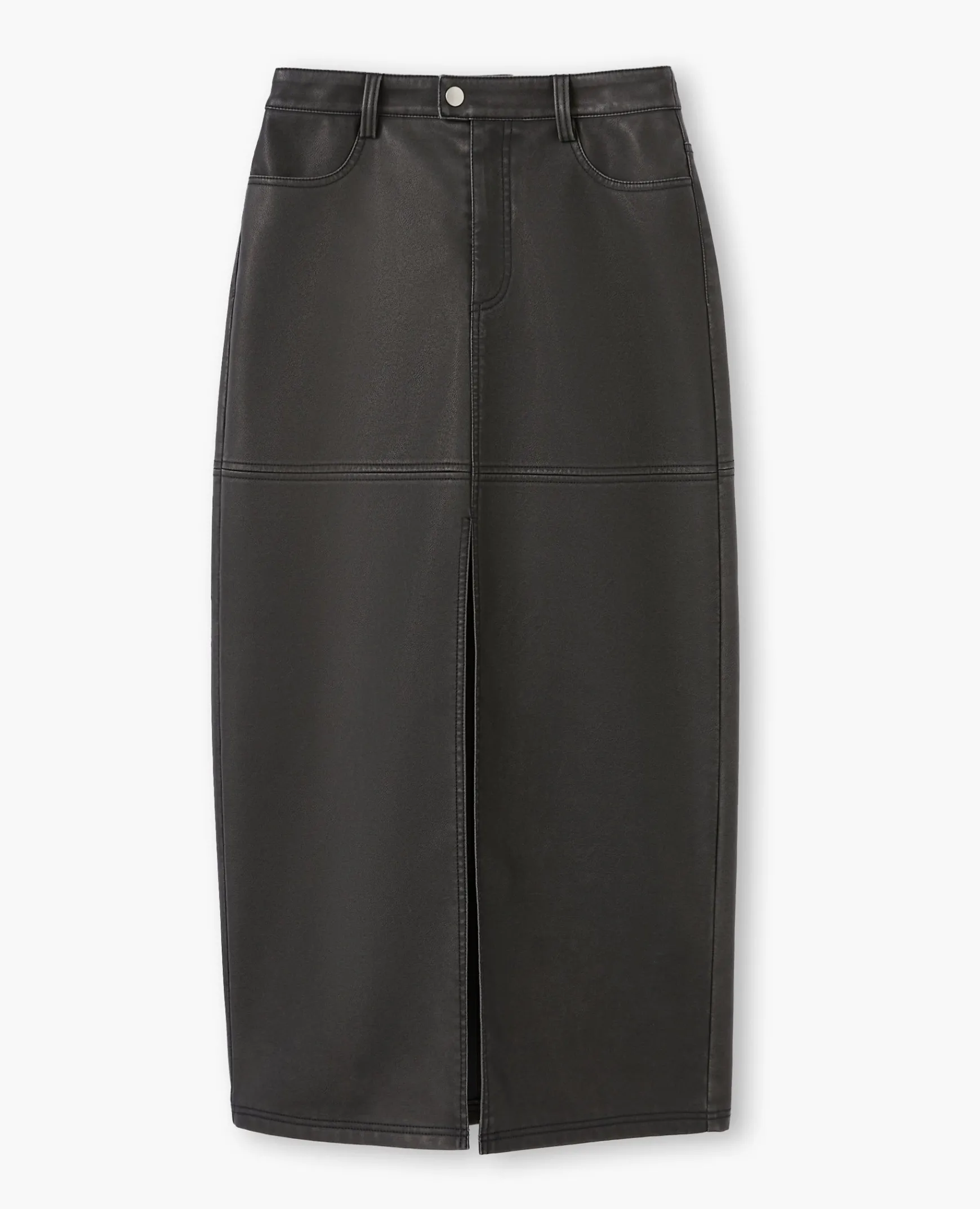 Pimkie Jupe^Jupe Longue En Faux Cuir Used Avec Poches -