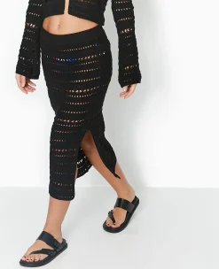 Pimkie Ensembles|Jupe^Jupe Midi En Maille Ajourée Façon Crochet -