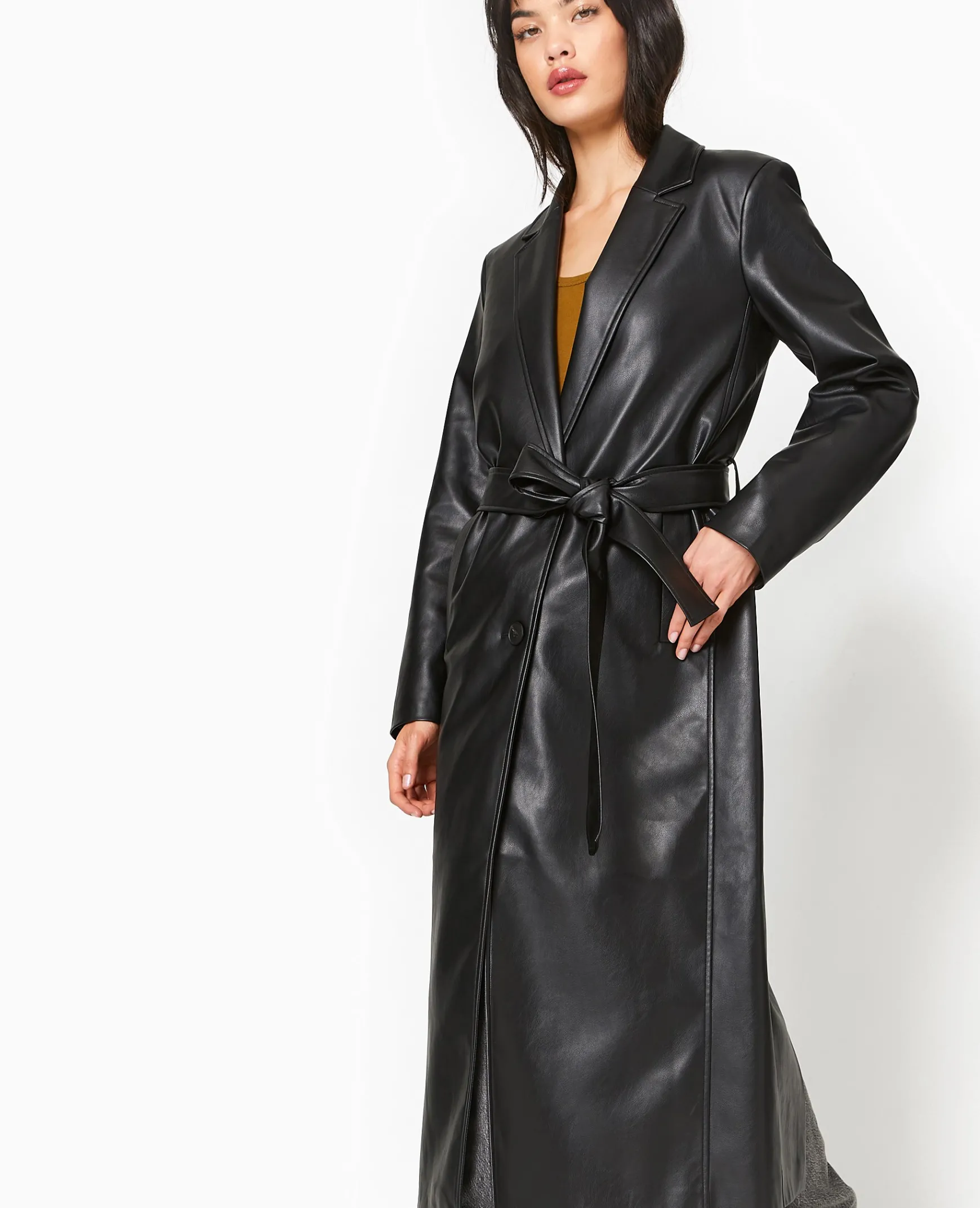 Pimkie Toute La Collection|Pimkie Positive^Manteau Long En Simili Cuir -