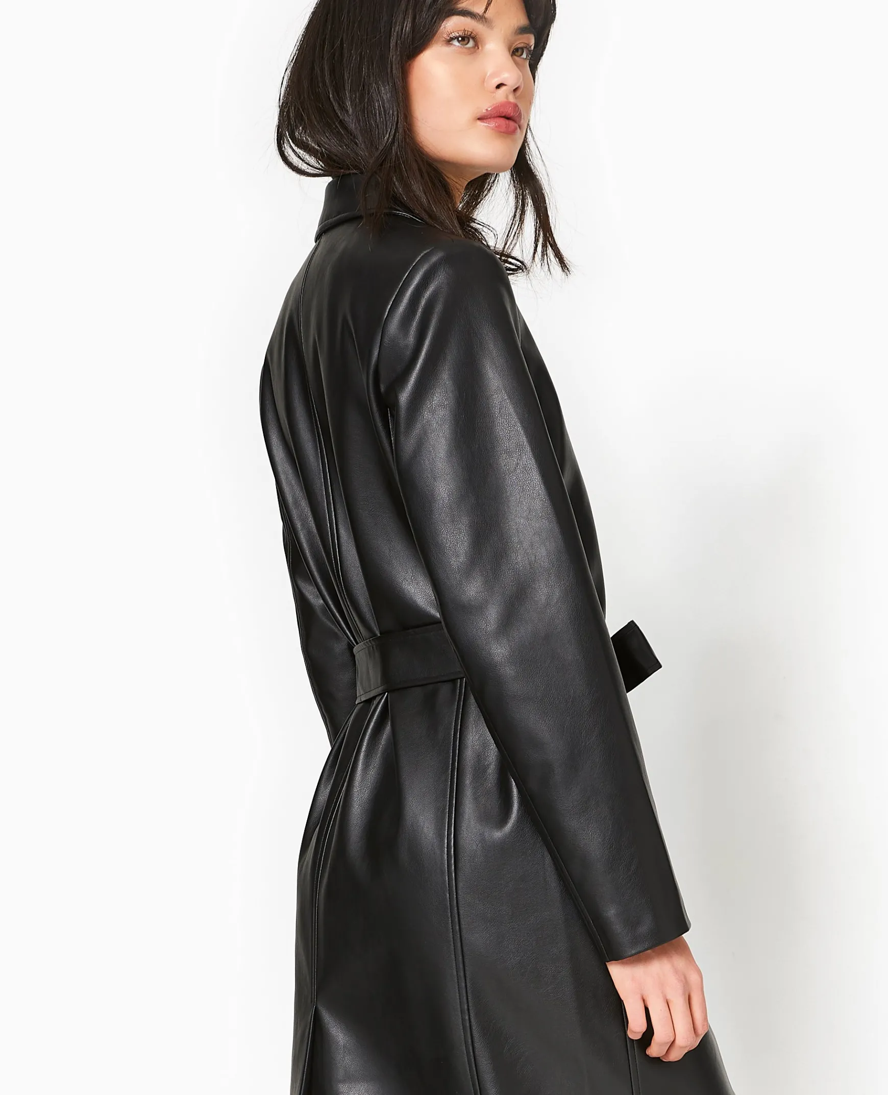 Pimkie Toute La Collection|Pimkie Positive^Manteau Long En Simili Cuir -