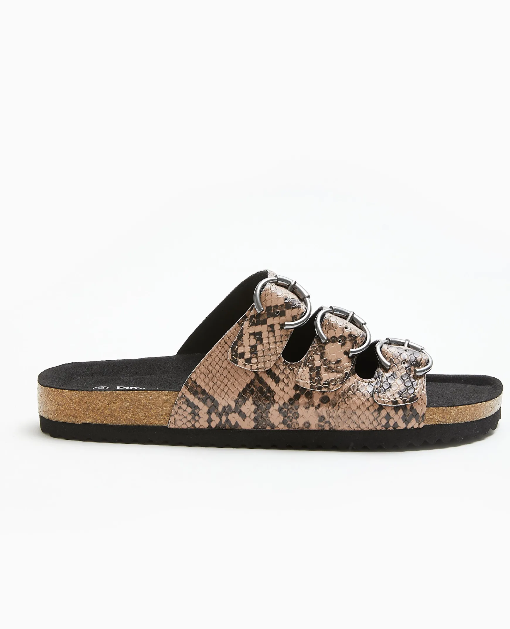 Pimkie Mules^Mules Plates Avec 3 Brides Motif Serpent -