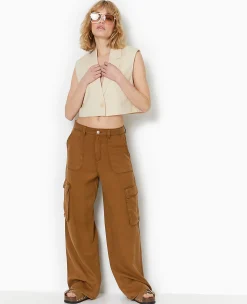 Pimkie Pantalon^Pantalon Cargo En Tissu Fluide Tencel -