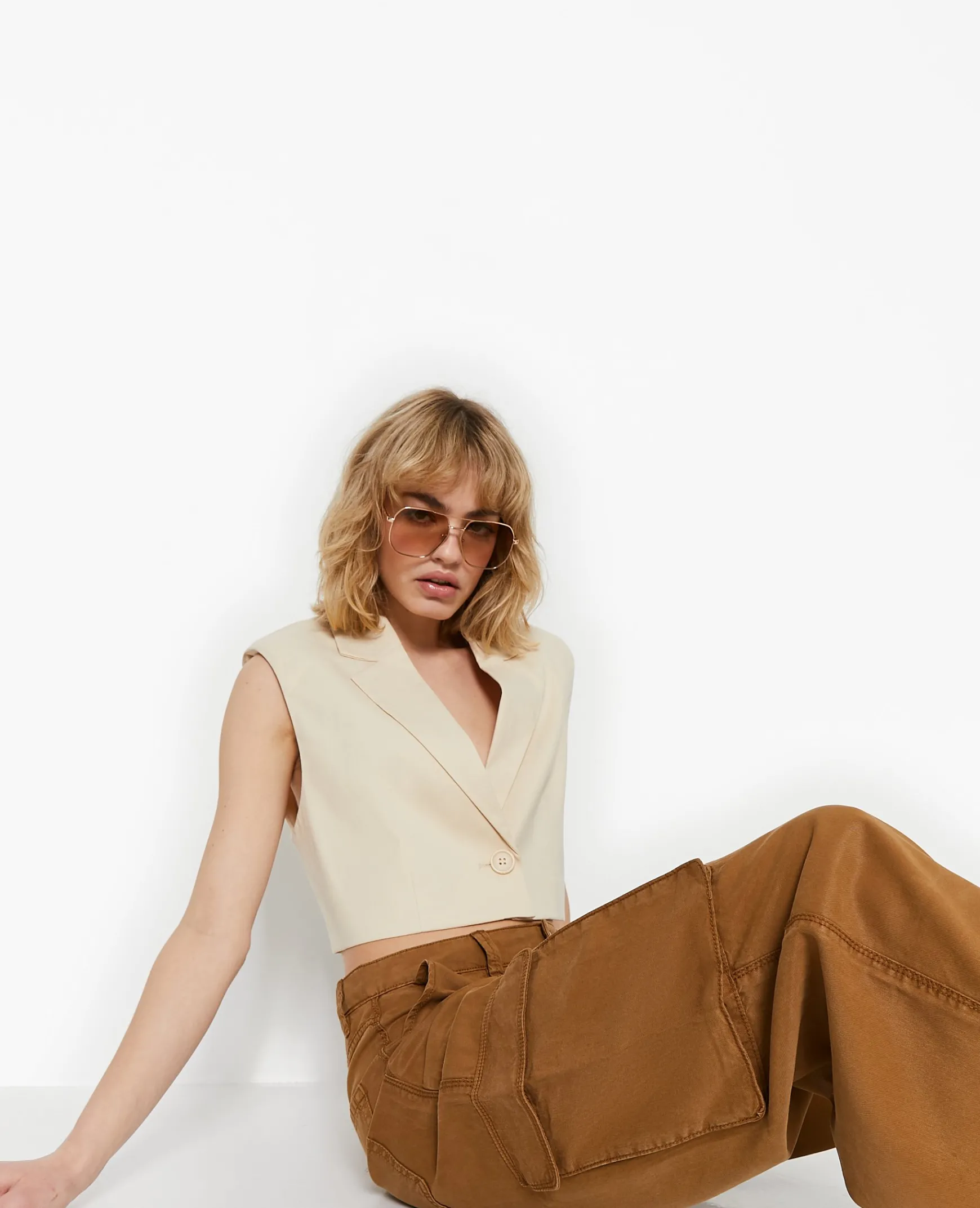 Pimkie Pantalon^Pantalon Cargo En Tissu Fluide Tencel -