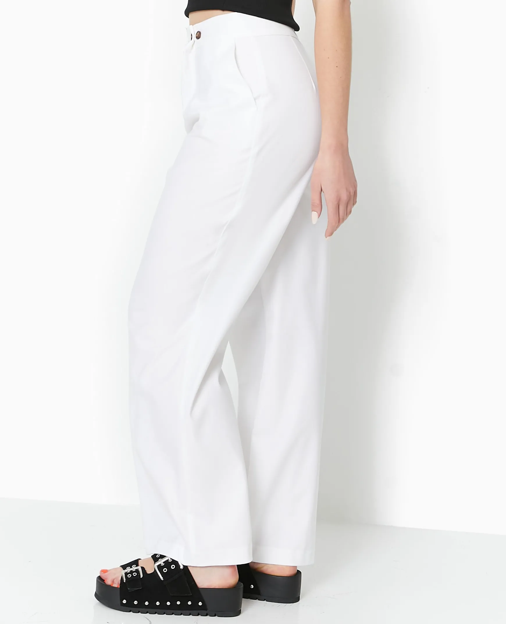 Pimkie Pantalon^Pantalon Droit Avec Jeu De Boutonnage Devant -
