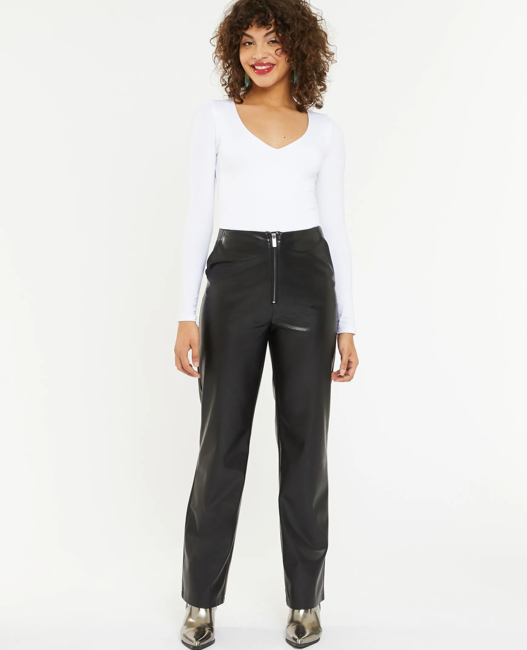 Pimkie Pantalon^Pantalon Droit En Simili -
