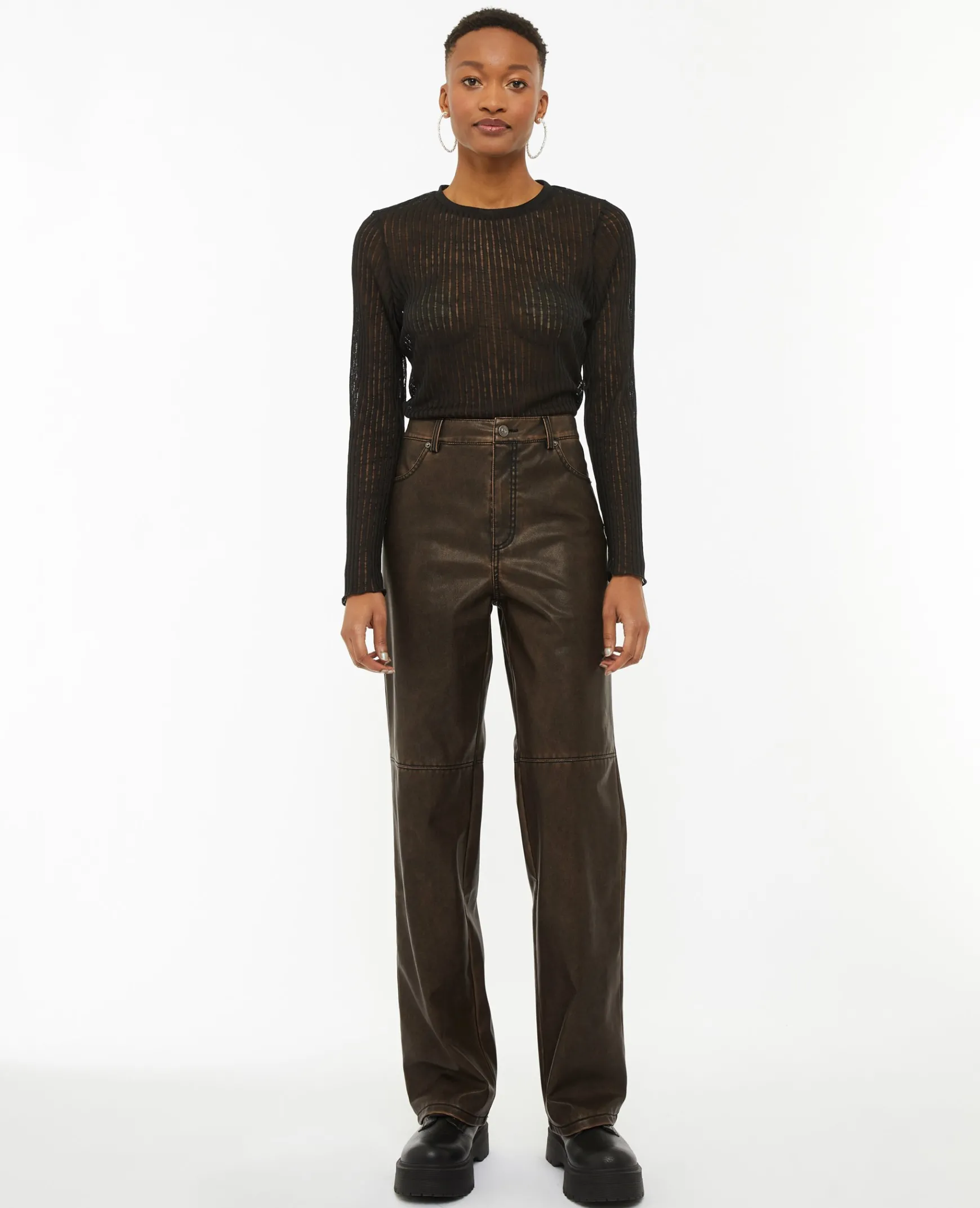 Pimkie Pantalon^Pantalon Droit En Simili -