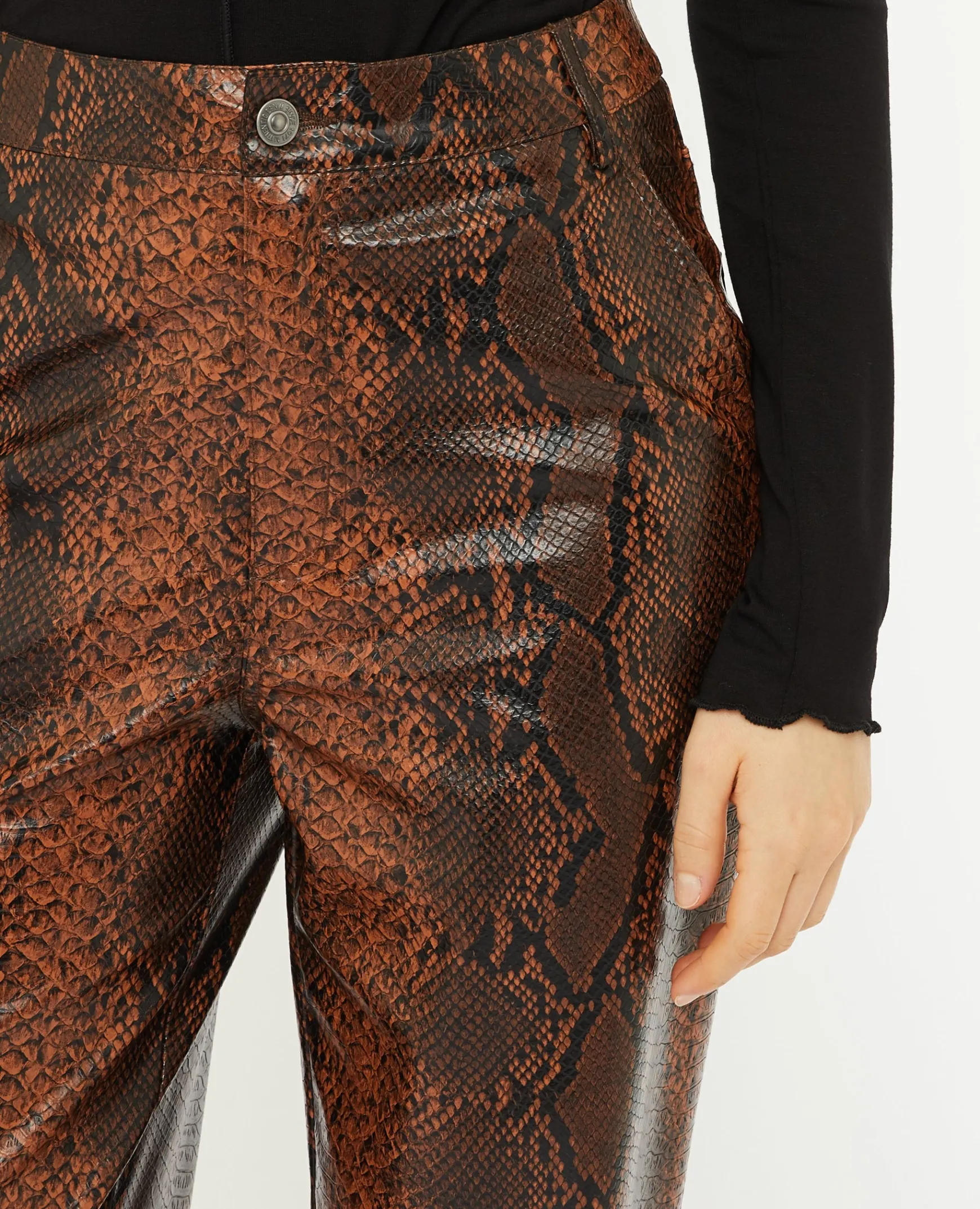 Pimkie Pantalon^Pantalon Droit En Simili Effet Python -