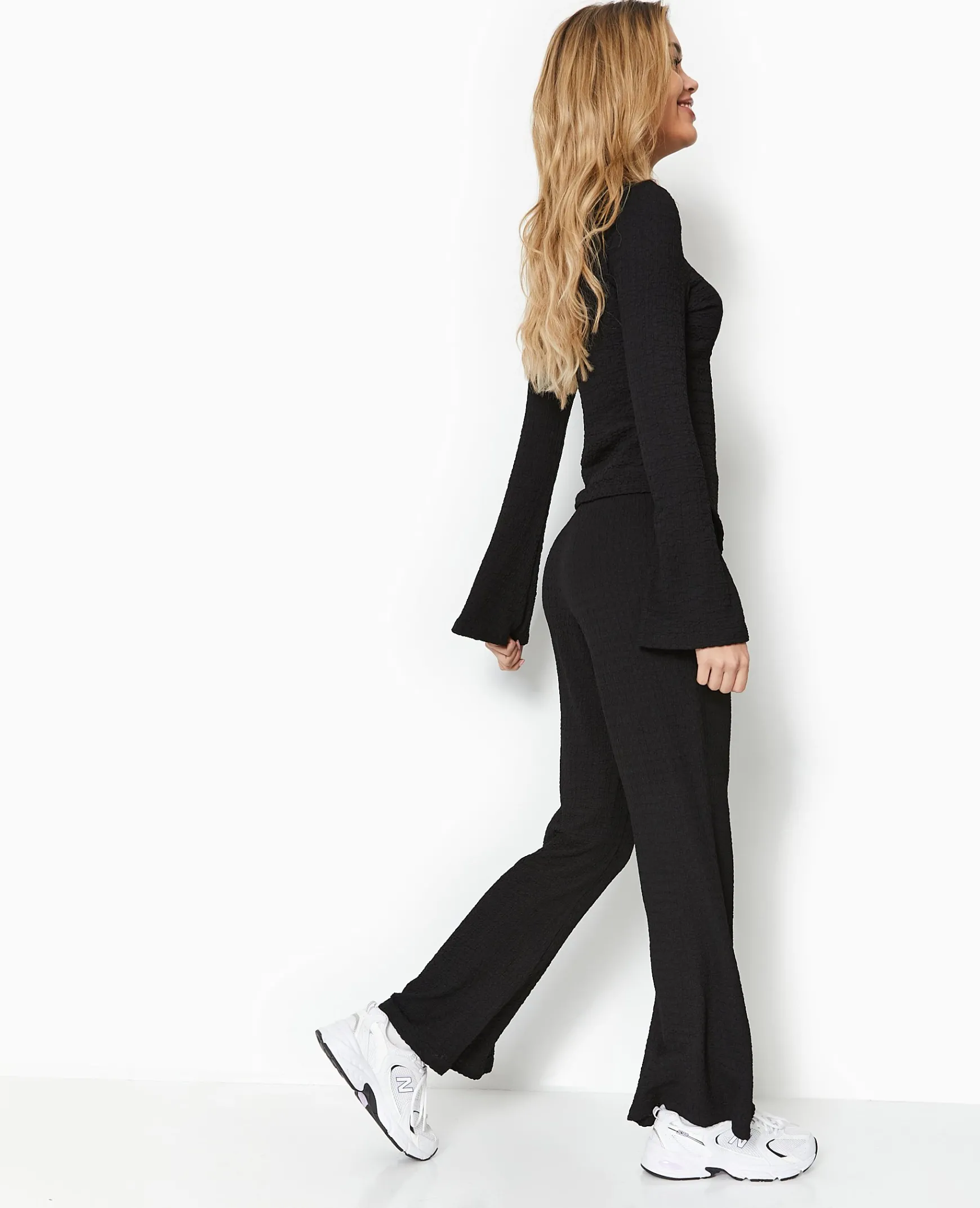 Pimkie Pantalon^Pantalon Flare En Tissu Reliéfé -
