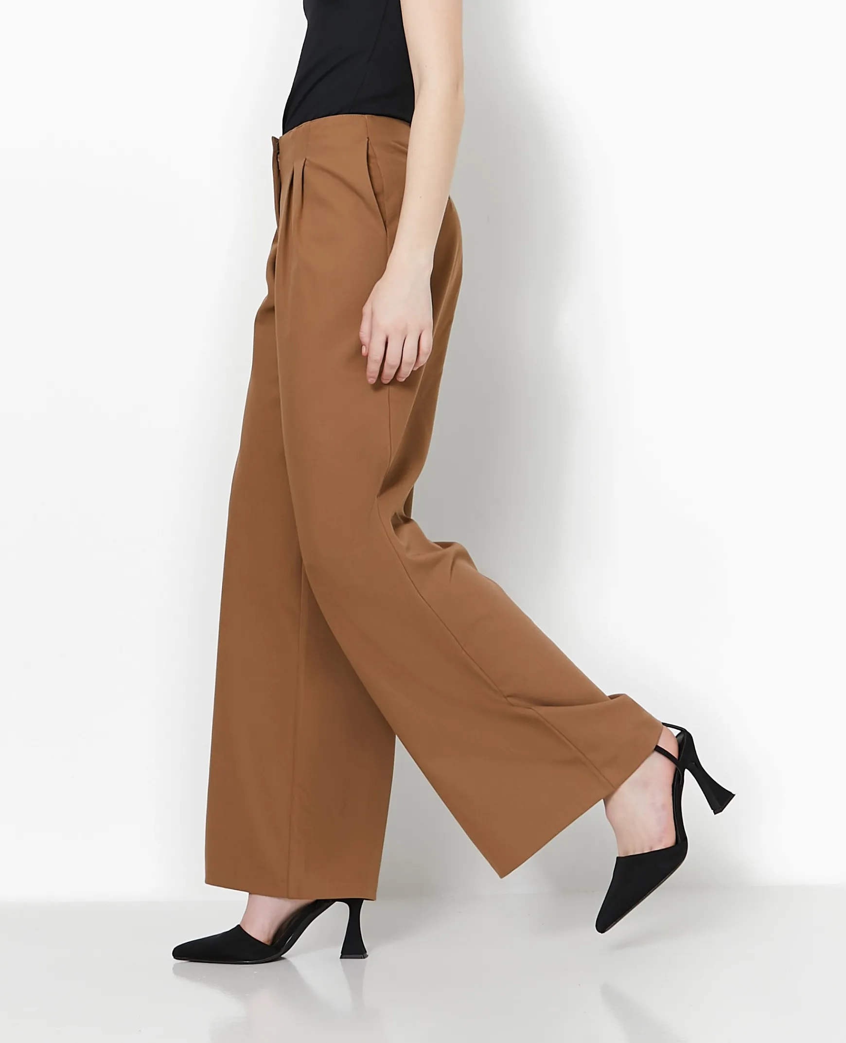 Pimkie Ensembles|Pantalon^Pantalon Large Avec Pinces - Marron